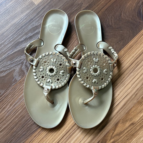 Jack Rogers Shoes - Jack Rogers Metallic Gold Sandals